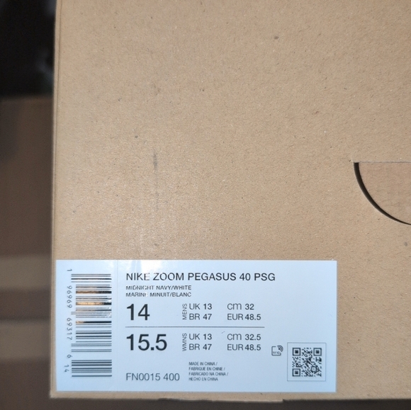 Nike Air Zoom Pegasus 40 PSG Men\'s Navy and Red Athletic Shoes Size 14 main image 5